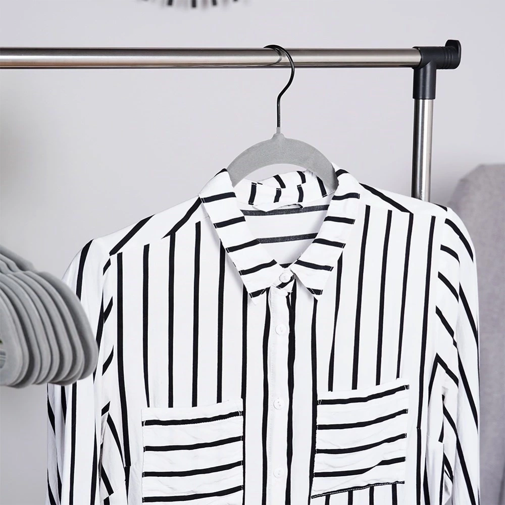 Wieszaki na ubrania welurowe szare obrotowe 45x24,5 cm 10 szt.