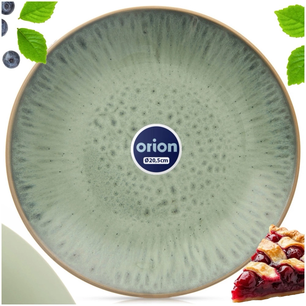 Talerz deserowy ceramiczny zielony GLAZE 20,5 cm