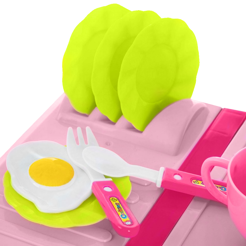 Duża kuchnia dla dzieci akcesoria sztućce garnki