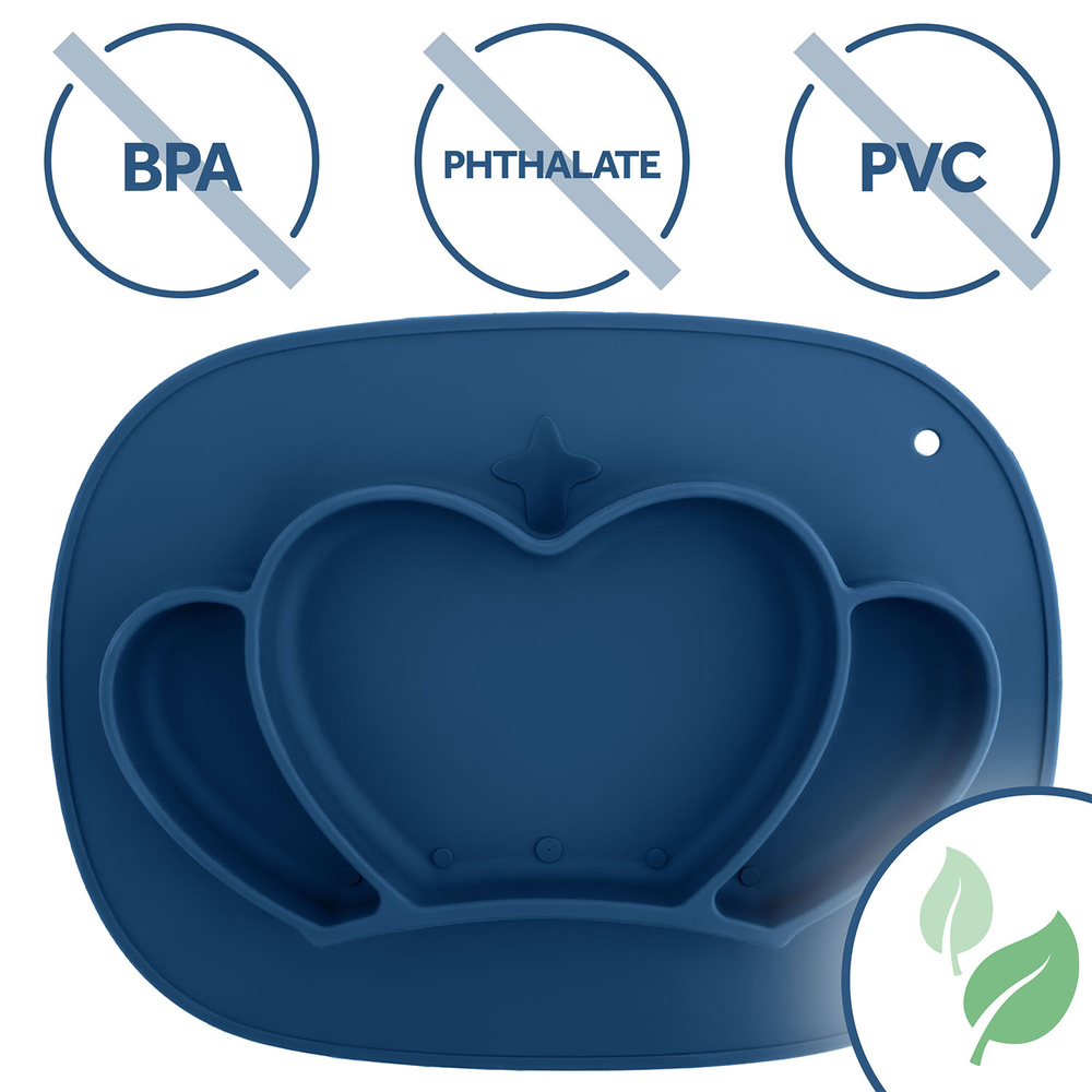 Talerzyk dla dzieci silikonowy do karmienia korona