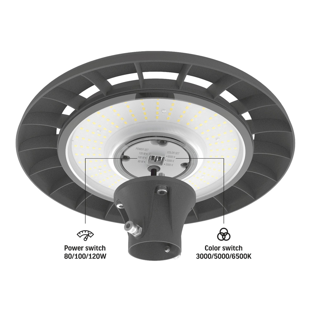 Lampa uliczna ogrodowa okrągła VIDEX LED IP65 120W 16800Lm 220V