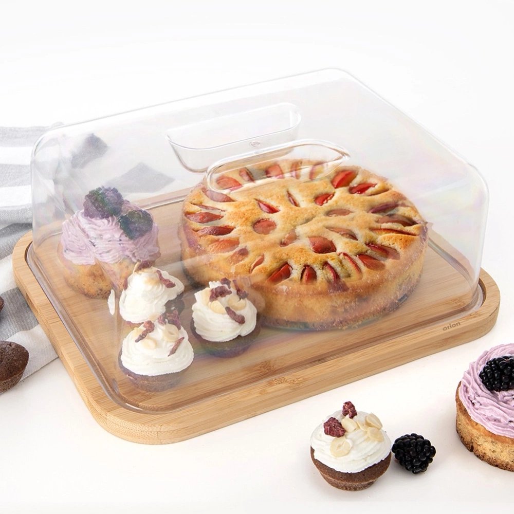 Deska do serwowania bambusowa z pokrywką 28x22x11 cm