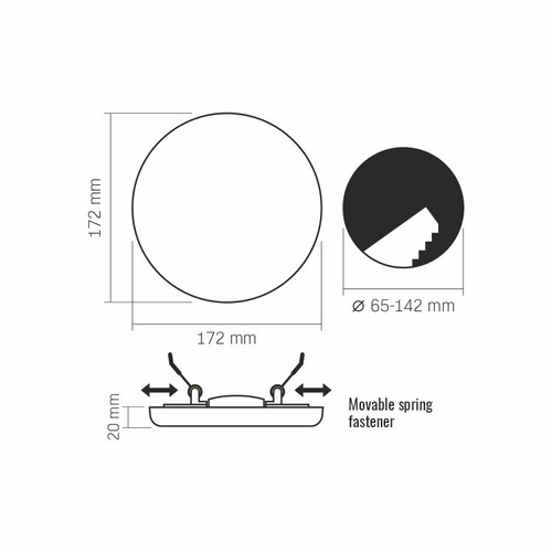 Oprawa oświetleniowa LED bezramkowa VIDEX-DOWNLIGHT-LED-DLFR-24W-NW