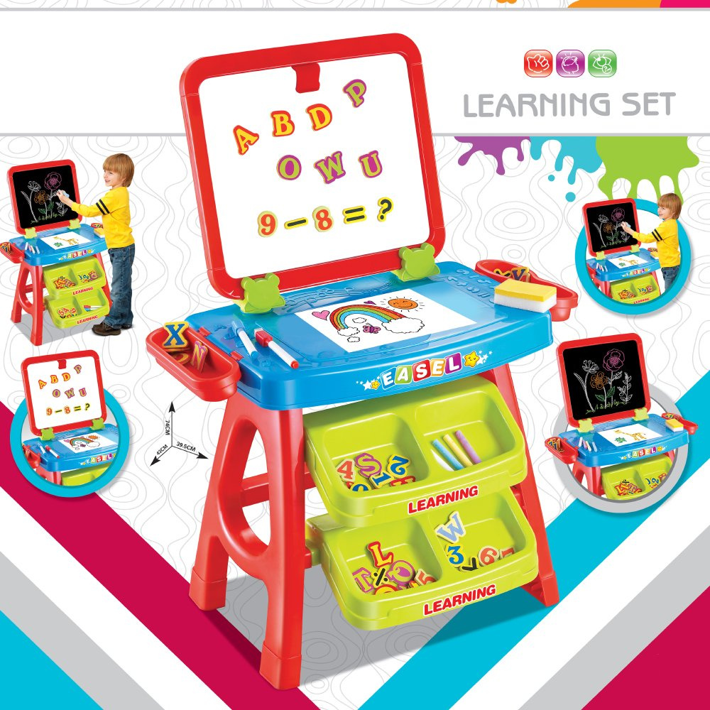 Stolik z tablicą do malowania rysowania akcesoria