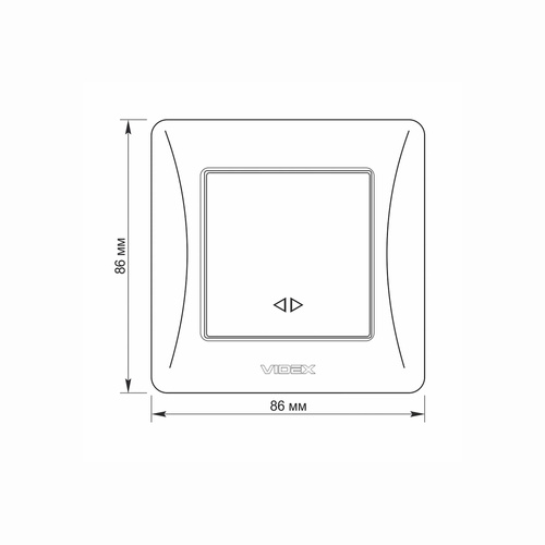 Przełącznik pośredni 1-klawiszowy czarny grafit BINERA