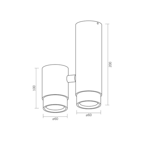 Lampa Sufitowa Oprawa Natynkowa Videx Halogenowa Spot 1x GU10 Biała ARIZA