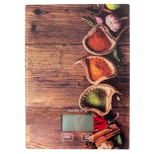 Waga kuchenna szklana elektroniczna płaska 5 kg