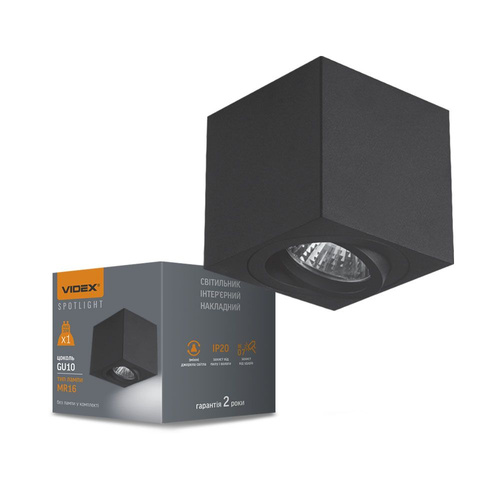 Oprawa sufitowa punktowa VIDEX-GU10-OTTO-BLACK