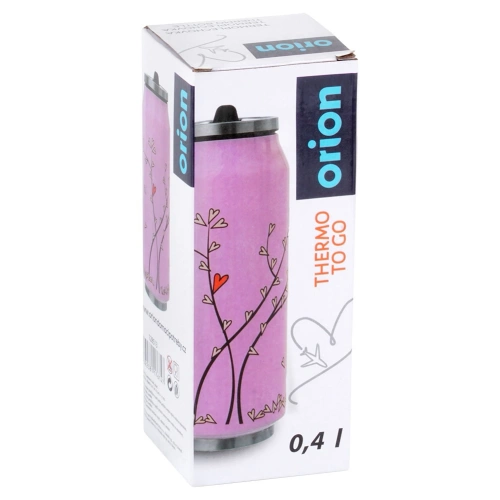 Kubek termiczny puszka różowy SERCE 400 ml