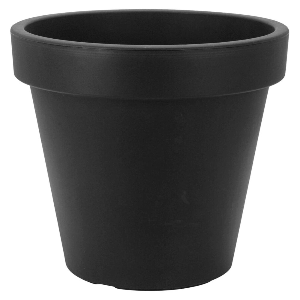 Doniczka ogrodowa plastikowa czarna okrągła 29 cm