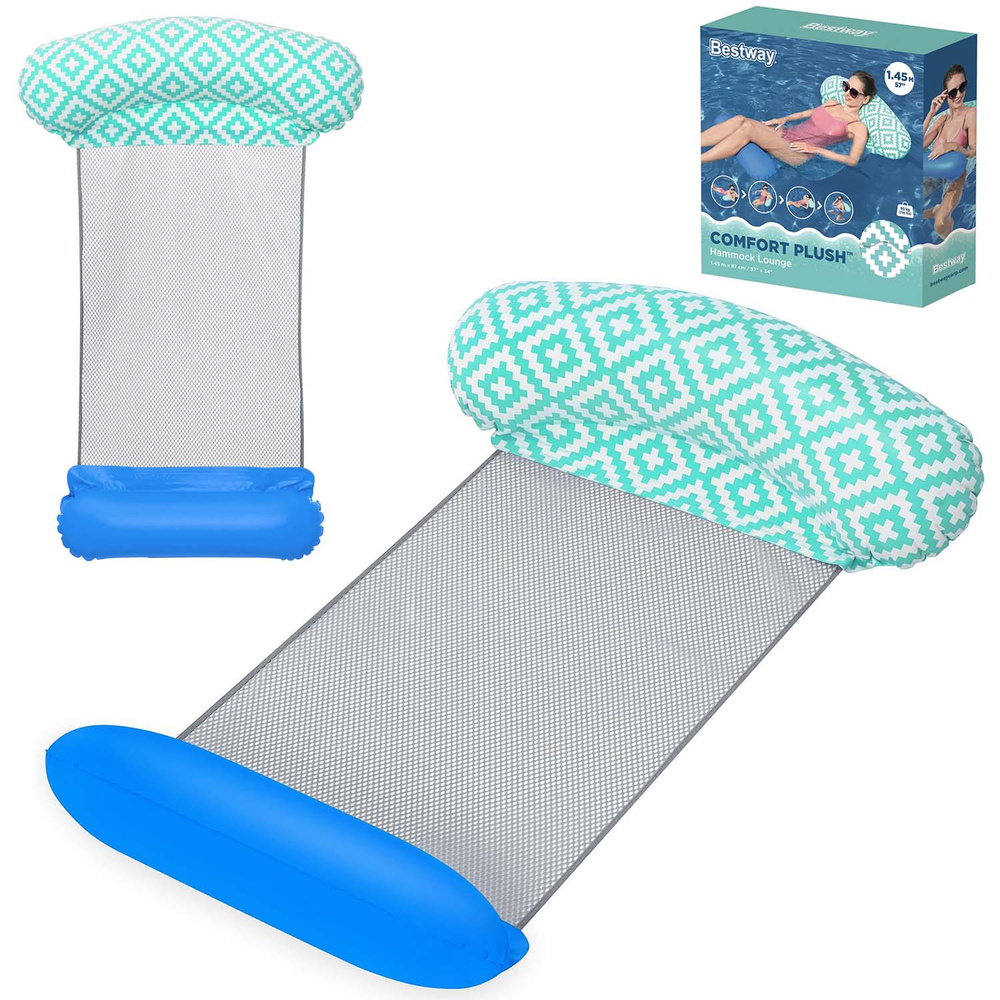 Bestway Fotel do pływania leżak hamak wodny Comfort Plush 145x87 cm 43555