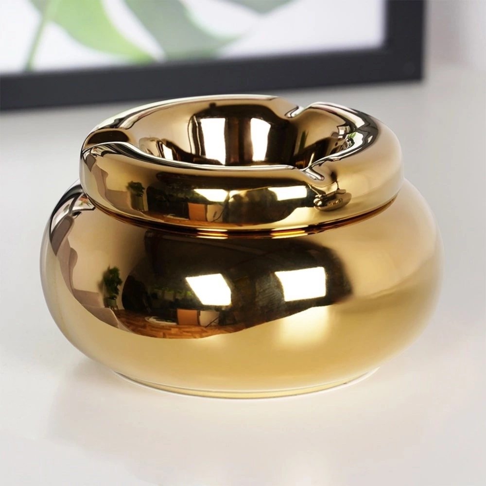 Popielniczka dolomit złota okrągła 11 cm