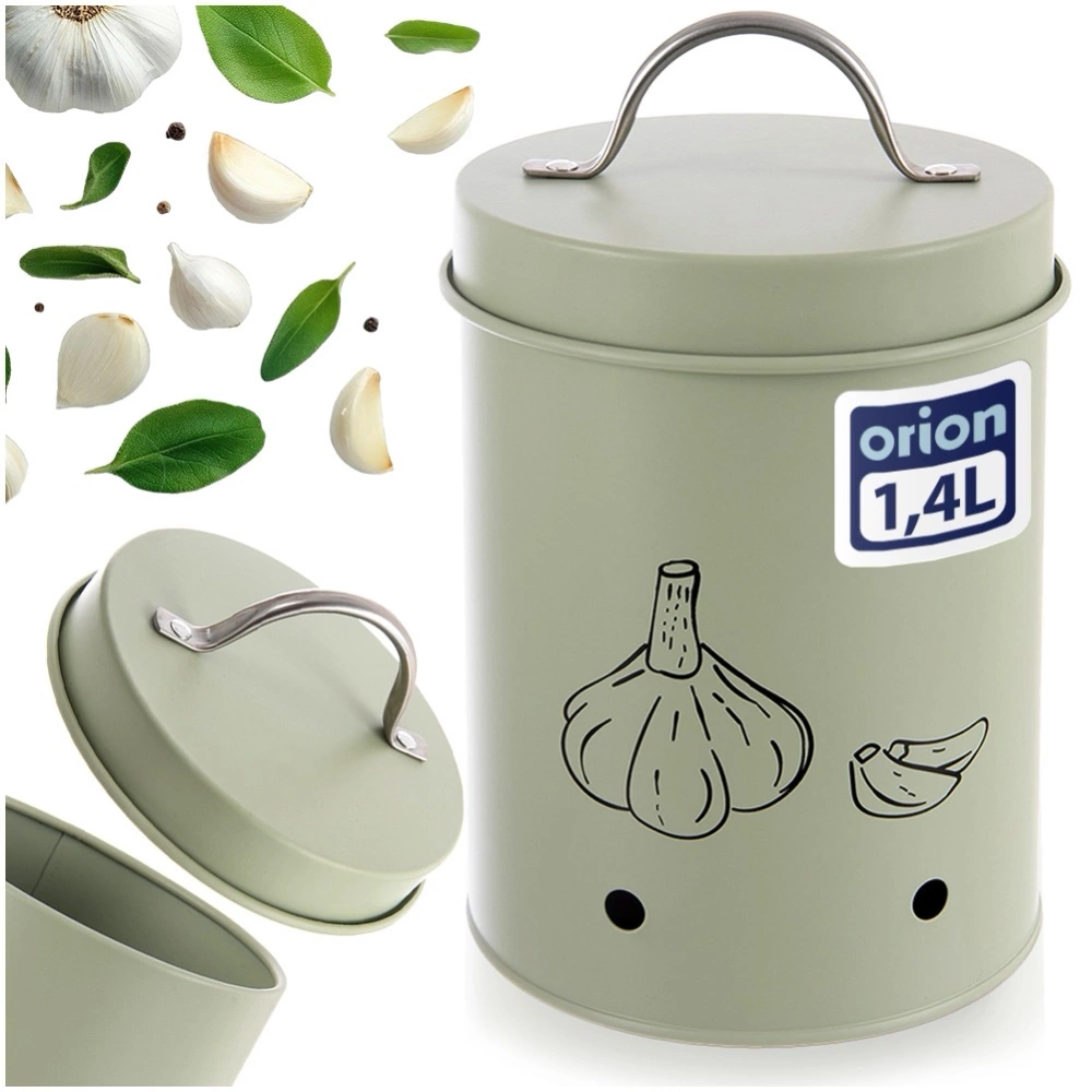 Pojemnik na warzywa i owoce metalowy zielony GREENISH 1,4 l