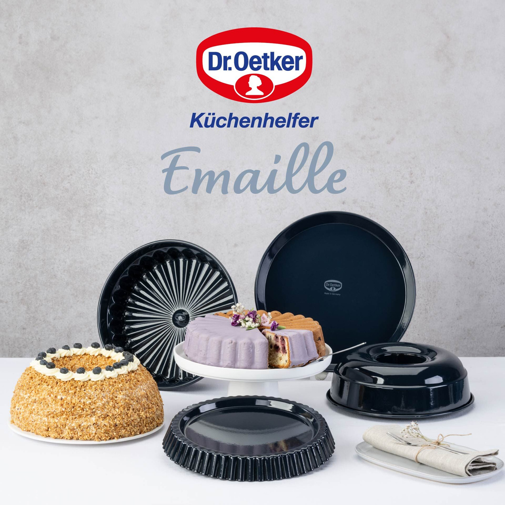 Forma blacha do pieczenia ciast tarty  babki, Ø28 cm, emaliowana Dr. Oetker