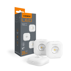 Lampki Videx LED Bezprzewodowe Schodowe z Czujnikiem 1W 70lm 750mAh Biała