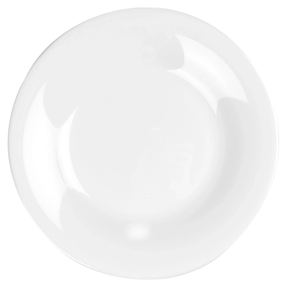 Talerze deserowe szklane białe 18 cm 6 szt.