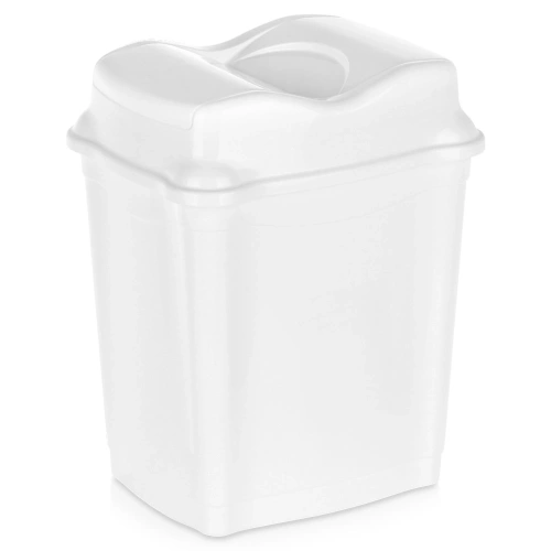 Kosz na śmieci plastikowy biały 9 l