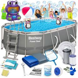 Basen ogrodowy stelażowy 427 x 250 x 100 cm 18w1 Bestway 56620