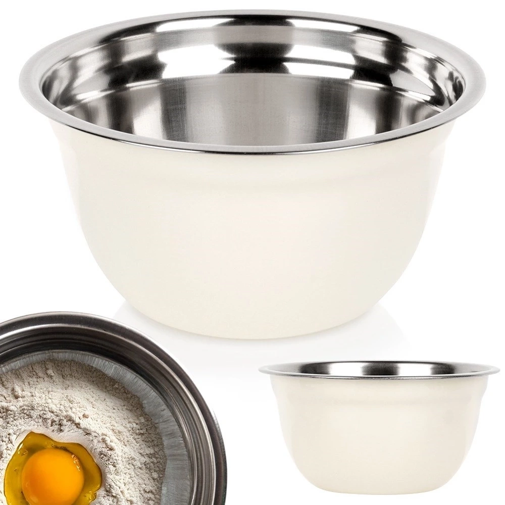 Miska kuchenna stalowa biała 14,5 cm, 700 ml