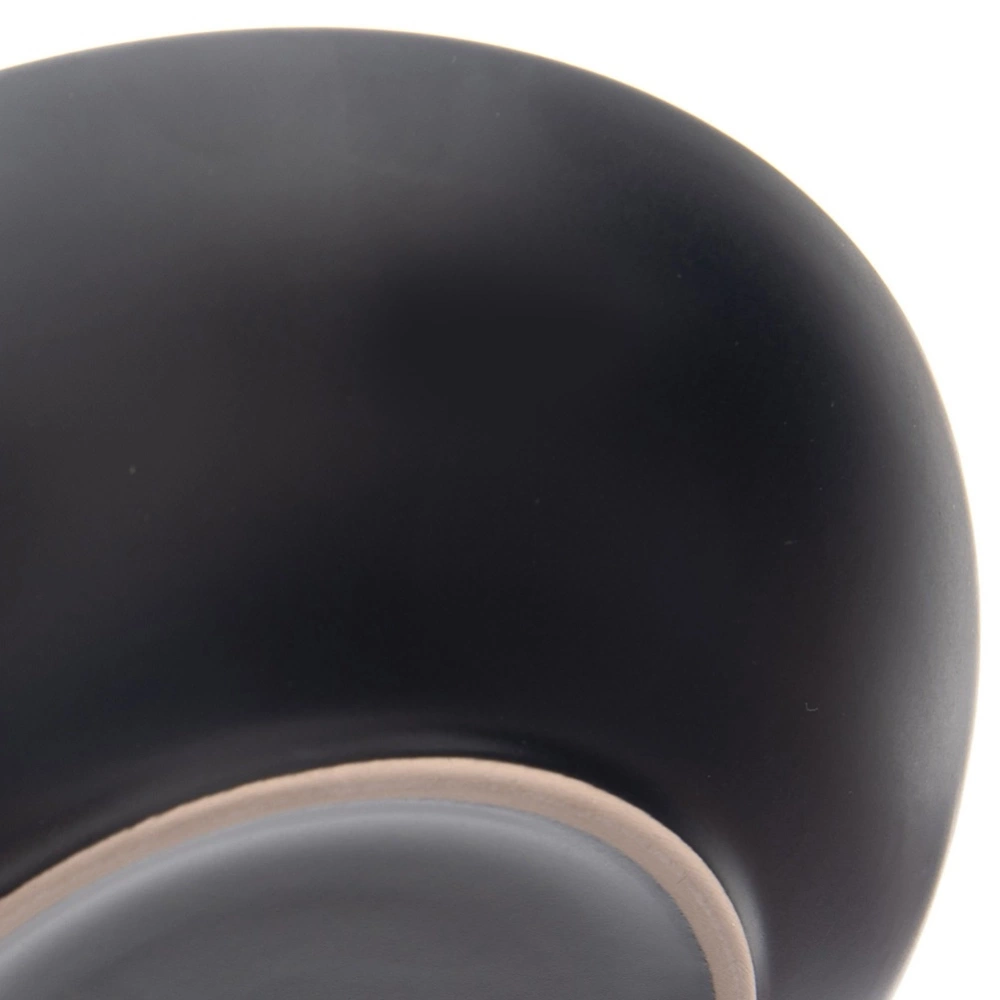 Talerz obiadowy głęboki ceramiczny czarny 20,5 cm, 800 ml