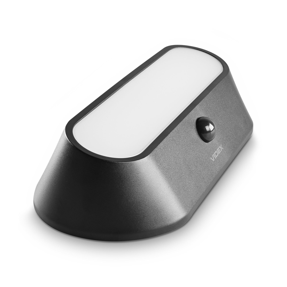 Lampa solarna VIDEX LED ścienna z czujnikiem ruchu czarna IP54 500lm