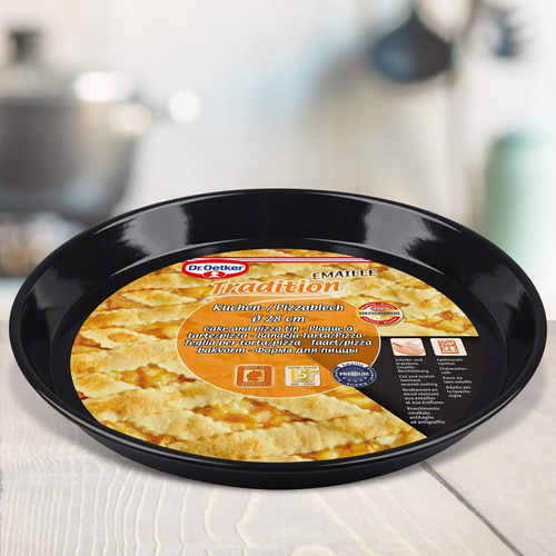 Forma do pieczenia pizzy emaliowana, Ø28 cm Dr. Oetker