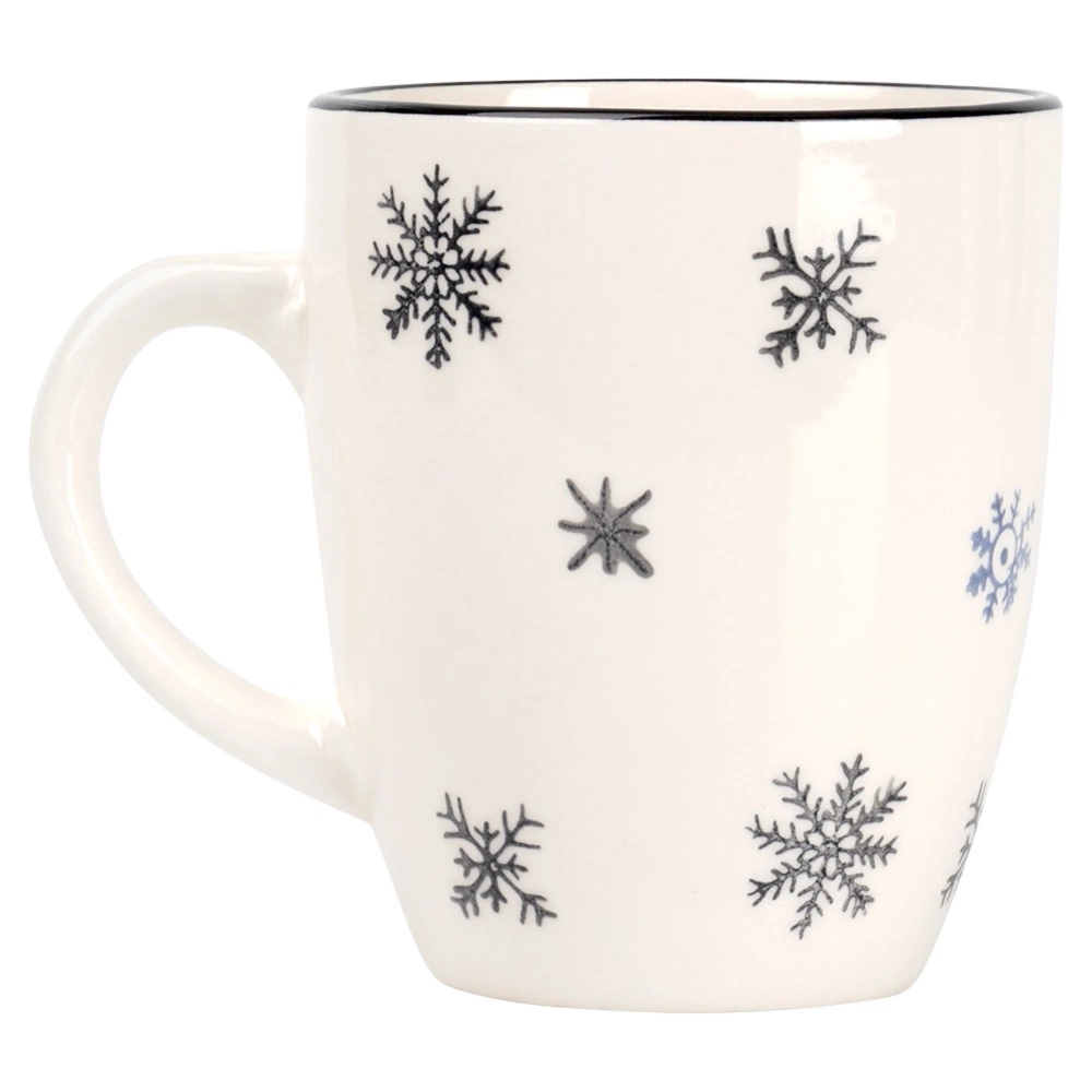 Kubek ceramiczny płatki śniegu 350 ml