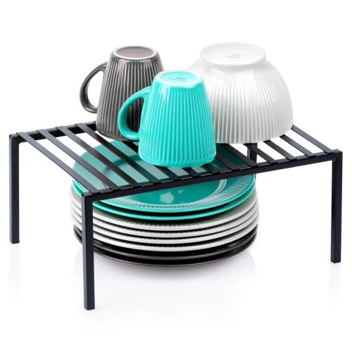 Półka kuchenna metalowa czarna 33x21x14 cm