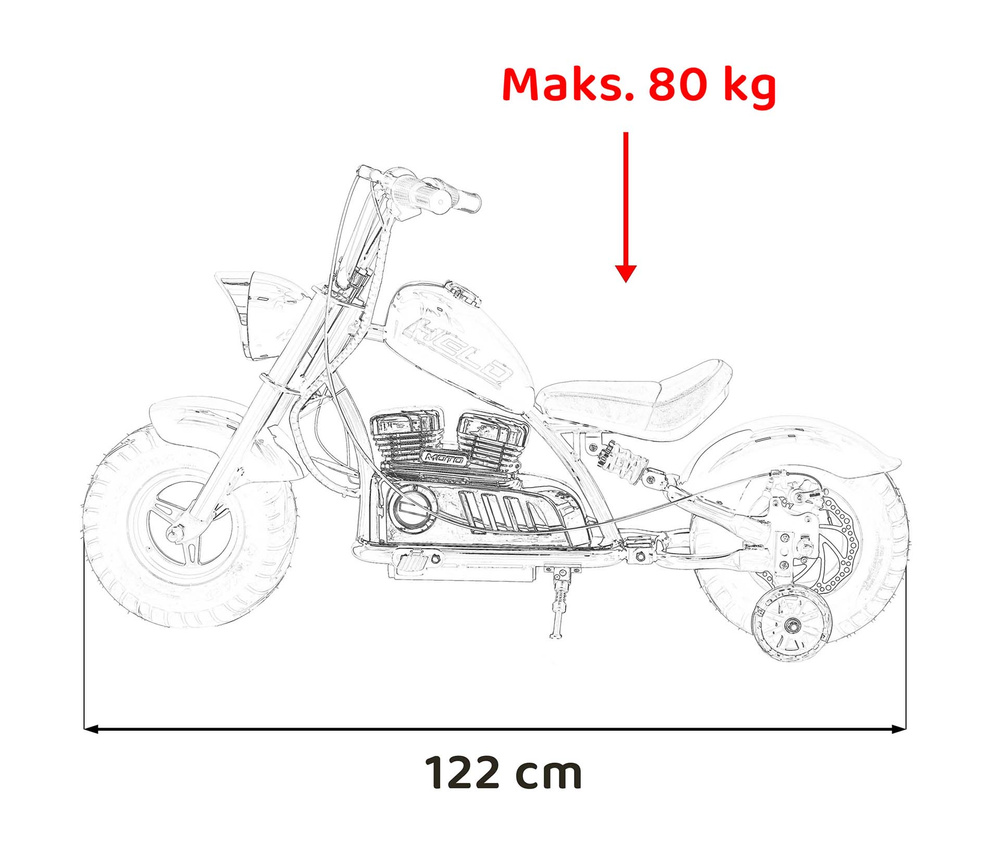 Pojazd Motorek Chopper Warrior Pomarańczowy