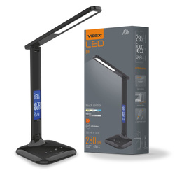 Lampa biurkowa LED ściemnialna VIDEX-LAMPA-BIURKOWA-RIO-CZARNA
