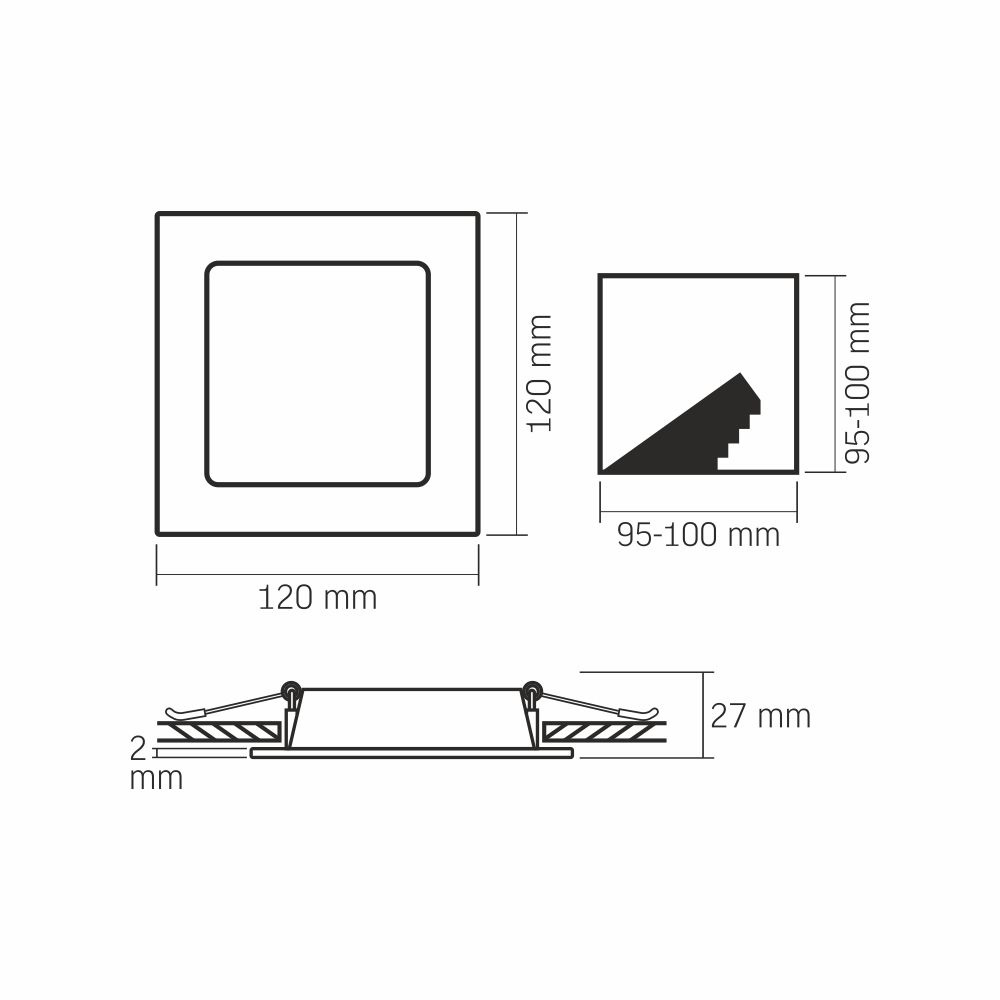 Oprawa oświetleniowa LED typu downlight VIDEX-DOWNLIGHT-LED-DLBS-064-6W-NW