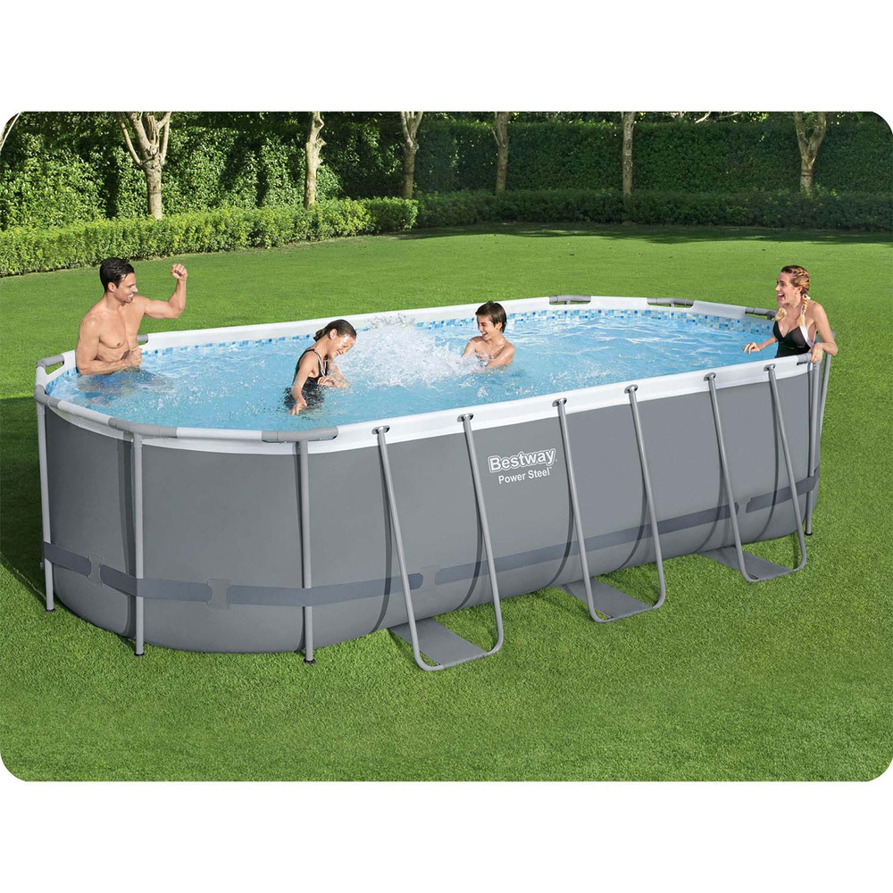 Basen ogrodowy stelażowy 549 x 274 x 122 cm 17w1 Bestway 56710