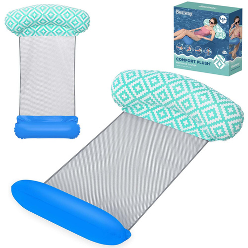 Bestway Fotel do pływania leżak hamak wodny Comfort Plush 145x87 cm 43555