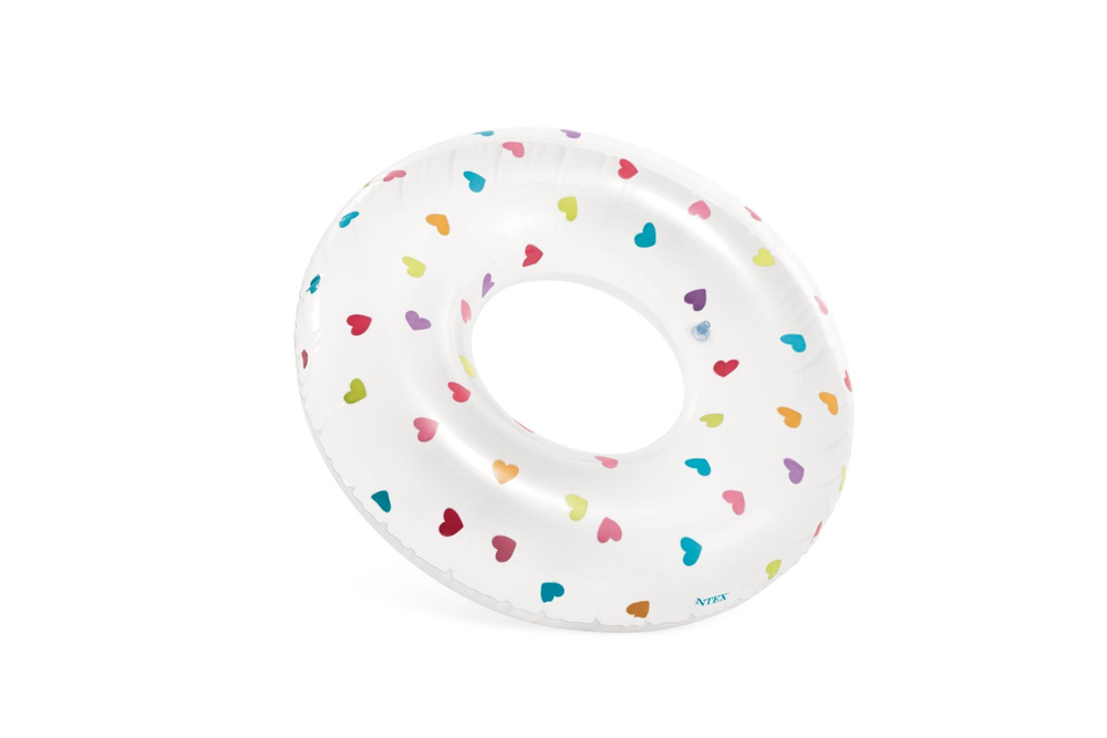 Koło do pływania dmuchane kwiatki 81 cm Intex 59259 biały
