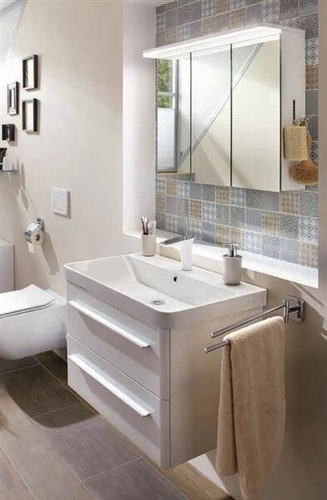 LANZET K8 szafka z umywalką ceramiczną 60 cm biała