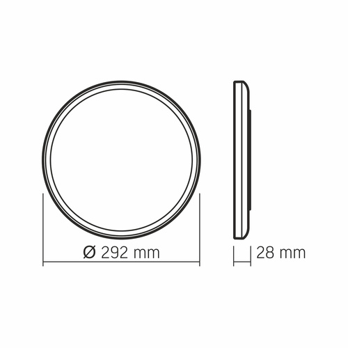 Elegancka Lampa sufitowa LED Videx plafon okrągły 18W 1800lm 29cm biały