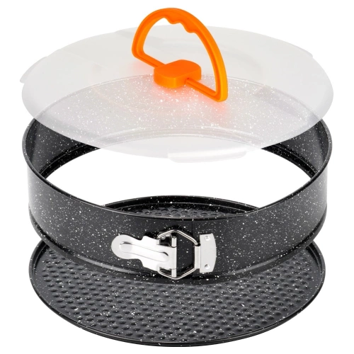 Tortownica rozpinana granitowa z pokrywką 28 cm