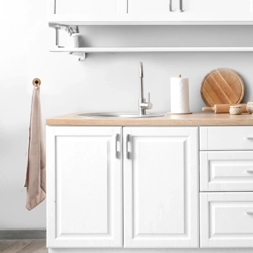 Haczyk wieszak samoprzylepny bambusowy metalowy czarny 5 cm 2 szt.