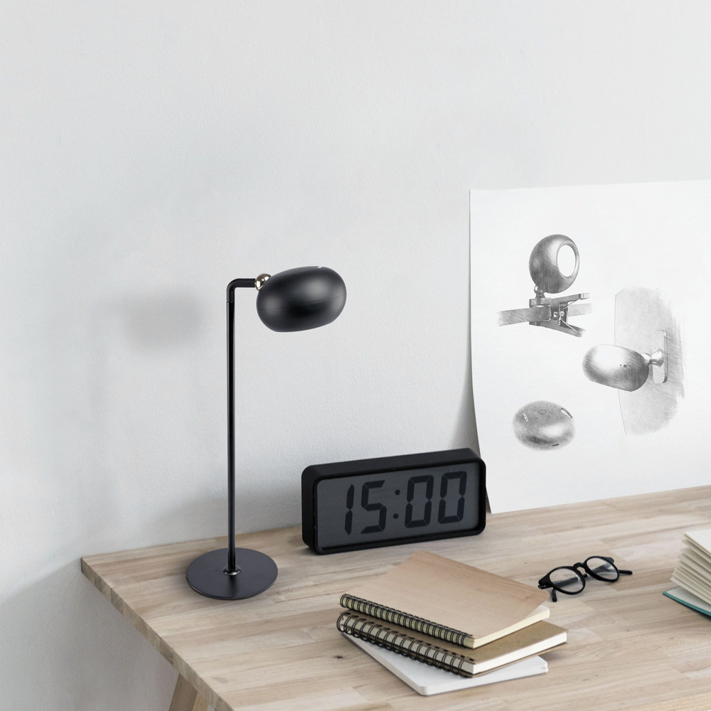 Lampa Biurkowa Videx LED 3W 300lm 5500K Zimna Czarna Ściemnialna