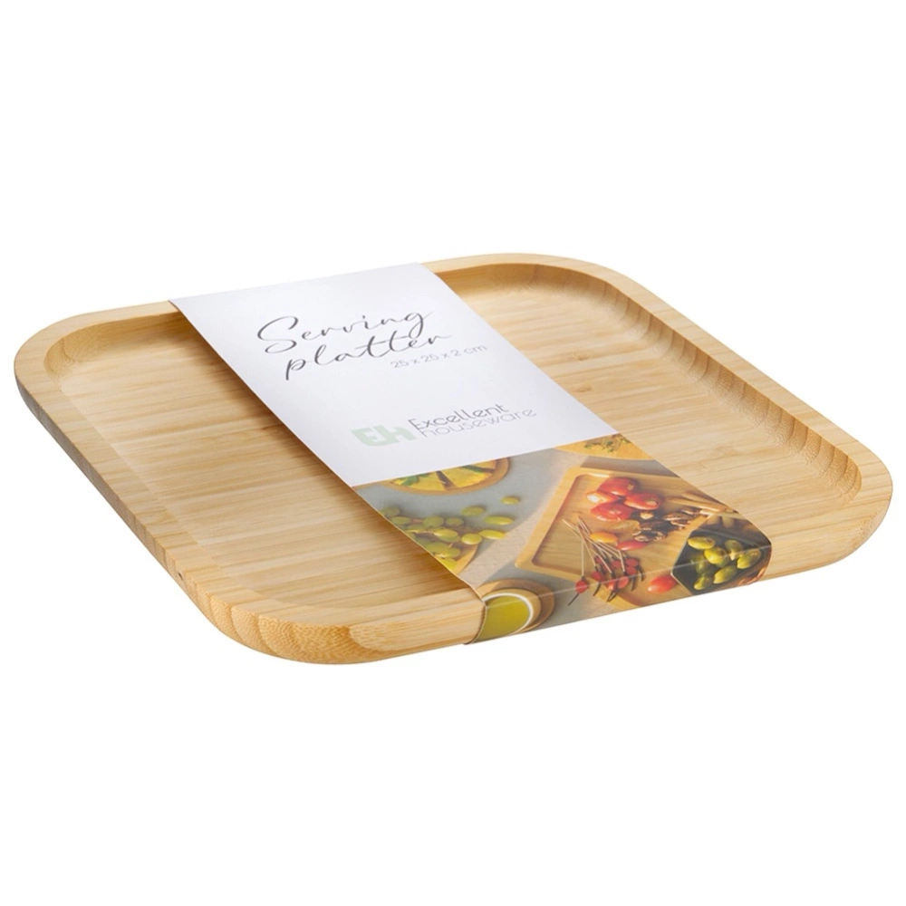 Taca do serwowania drewniana 25x25 cm