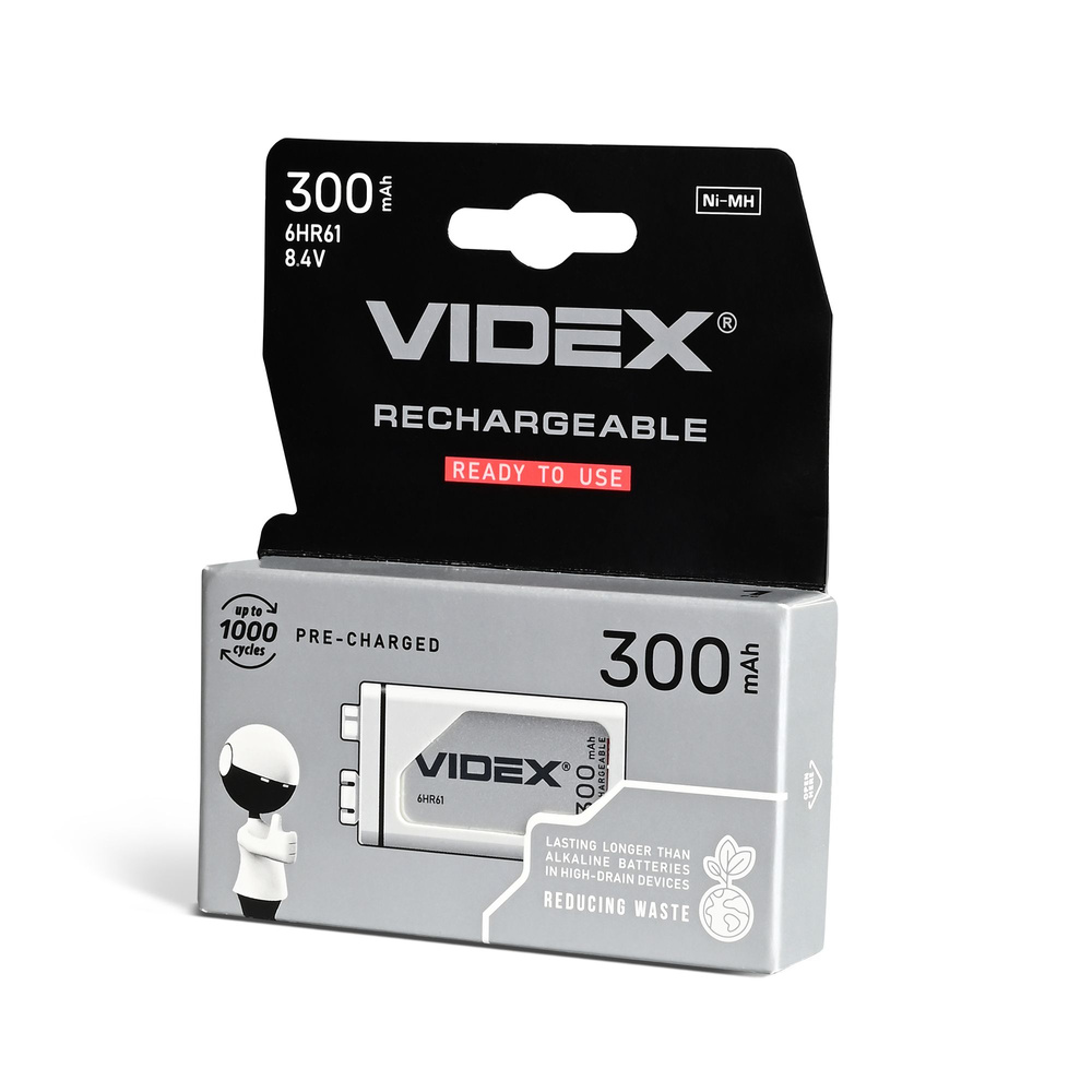 Akumulator Ni-MH VIDEX 6HR61 300mAh 1 szt. BLISTER