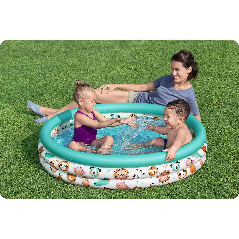 Bestway Dmuchany basen brodzik dla dzieci ZWIERZĄTKA Z SAFARI 122cm 51226