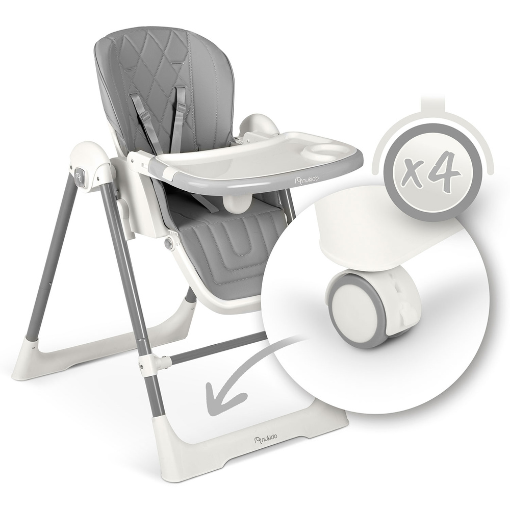 Krzesełko do karmienia Elite szare