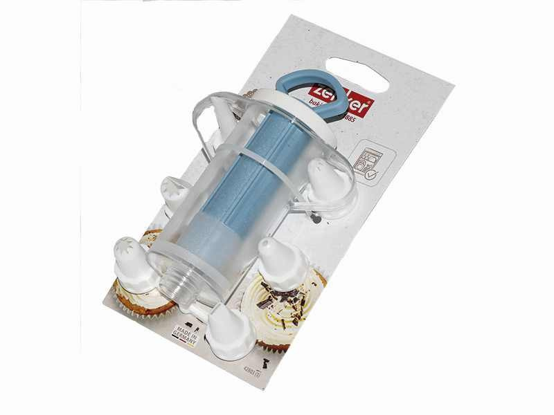 Dekorator do ciast kremu strzykawka szpryca 6 końcówek ZENKER 42803