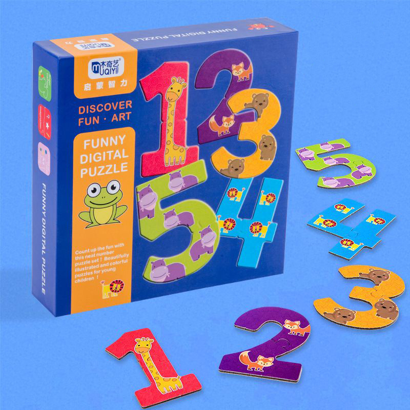 Układanka puzzle dla najmłodszych nauka liczenia cyfry