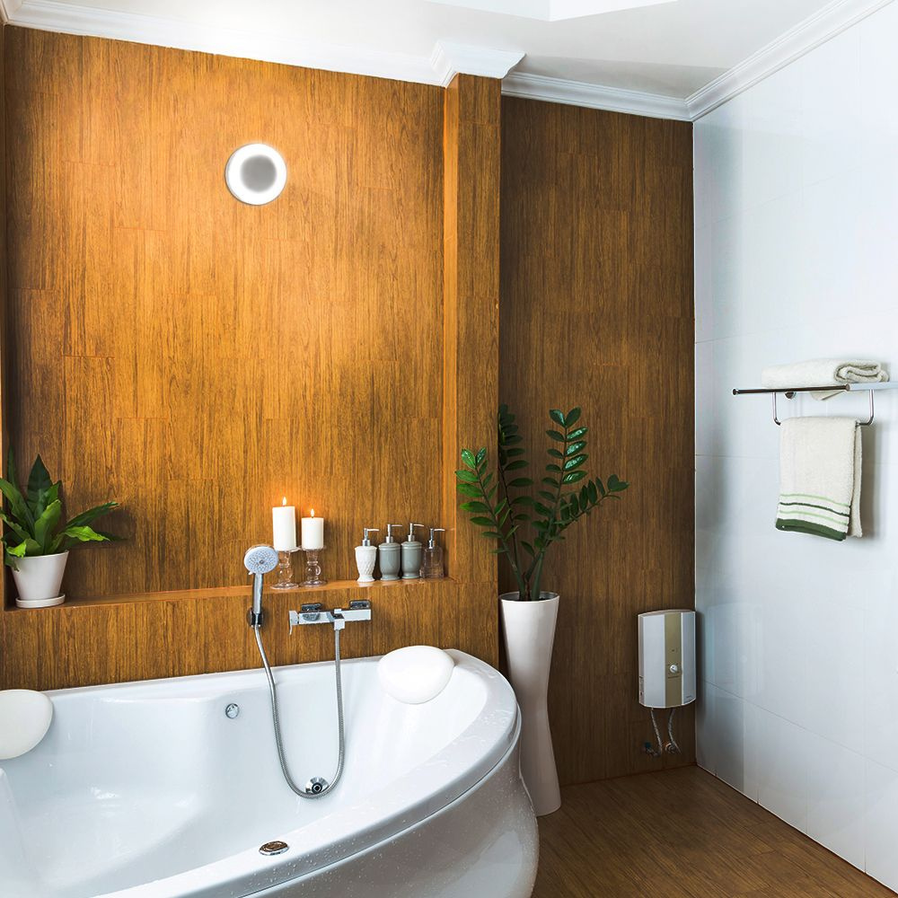 KINKIET PLAFON ZEWNĘTRZNY LED Okrągła Biały Nowoczesny Design 15W IP65