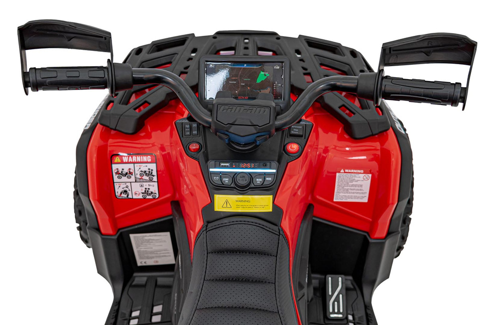 Quad Can Am Outlander ATV z Pilotem Czerwony