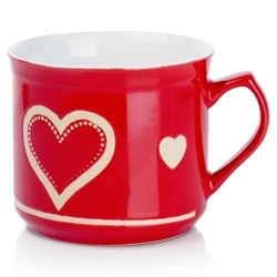 Kubek ceramiczny serce 650 ml