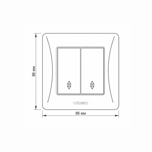 Przełącznik Włącznik Schodowy Videx Binera 2-biegunowy 10A Natynkowy Biały