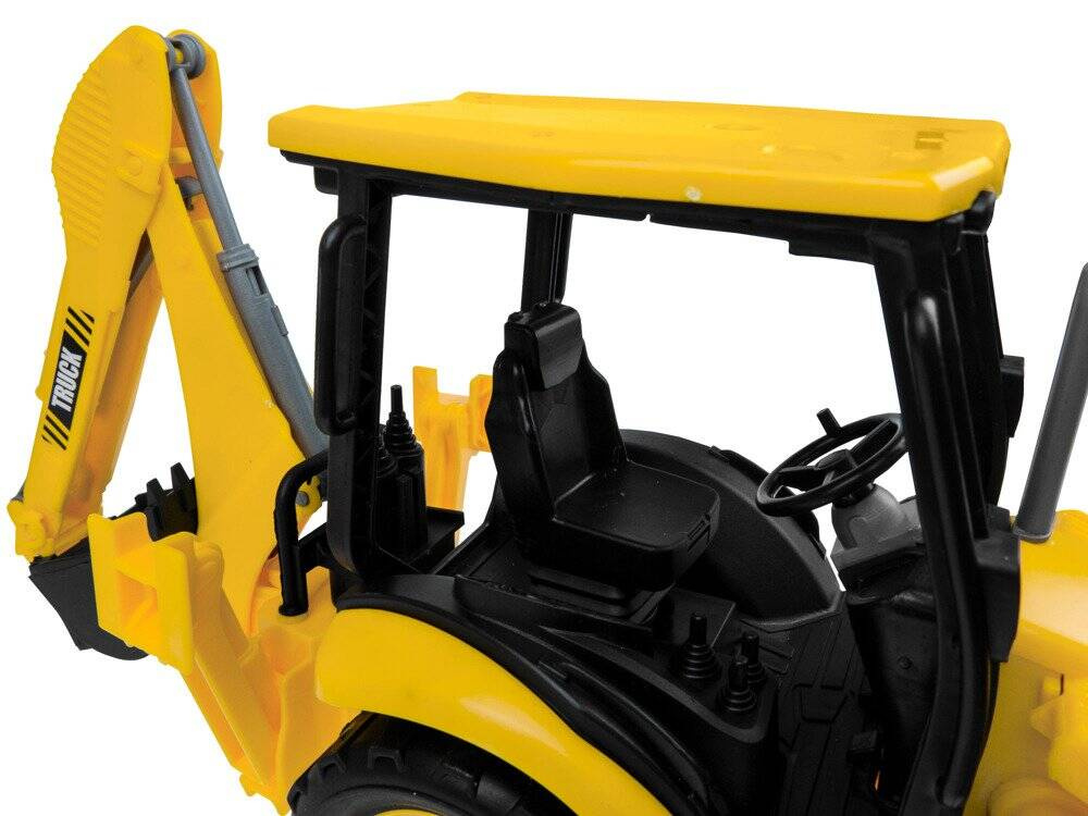 Koparka budowlana z ruchomą łyżką i napędem traktor  Duża Zabawka 